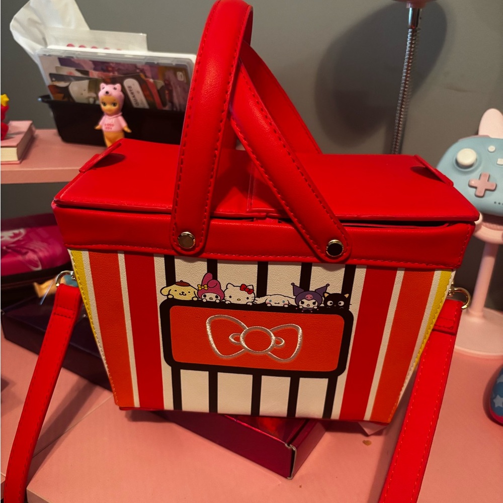 Hello Kitty Red and Yellow Striped Bag
